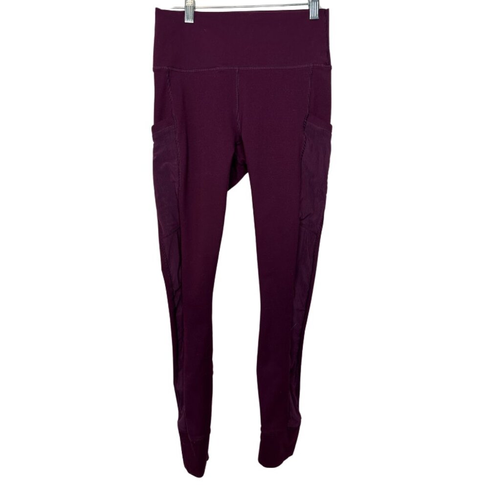 Fabletics Purple with Mesh and Pockets Leggings | Women Small